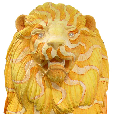 El león como símbolo pintado